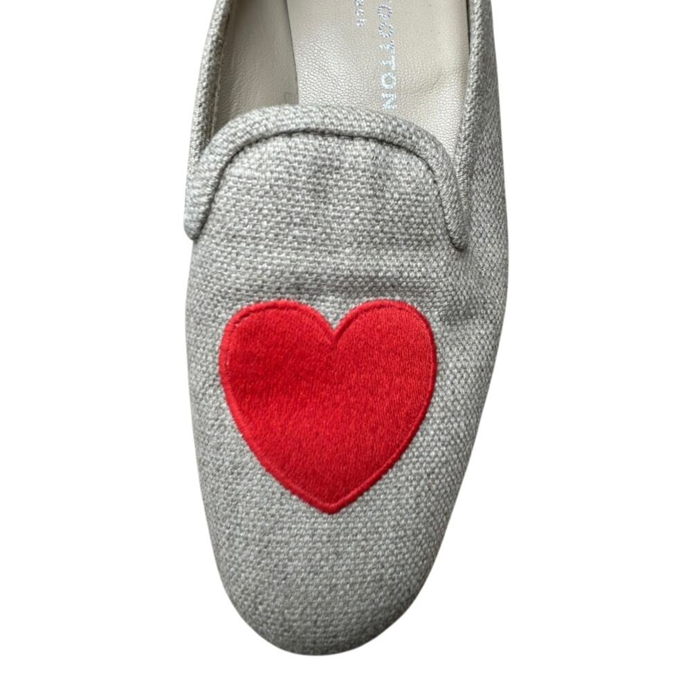 Stubbs & Wootton Slip On Loafer Flat Love Peace Size 8 Heart Peace Sign - Picture 8 of 11